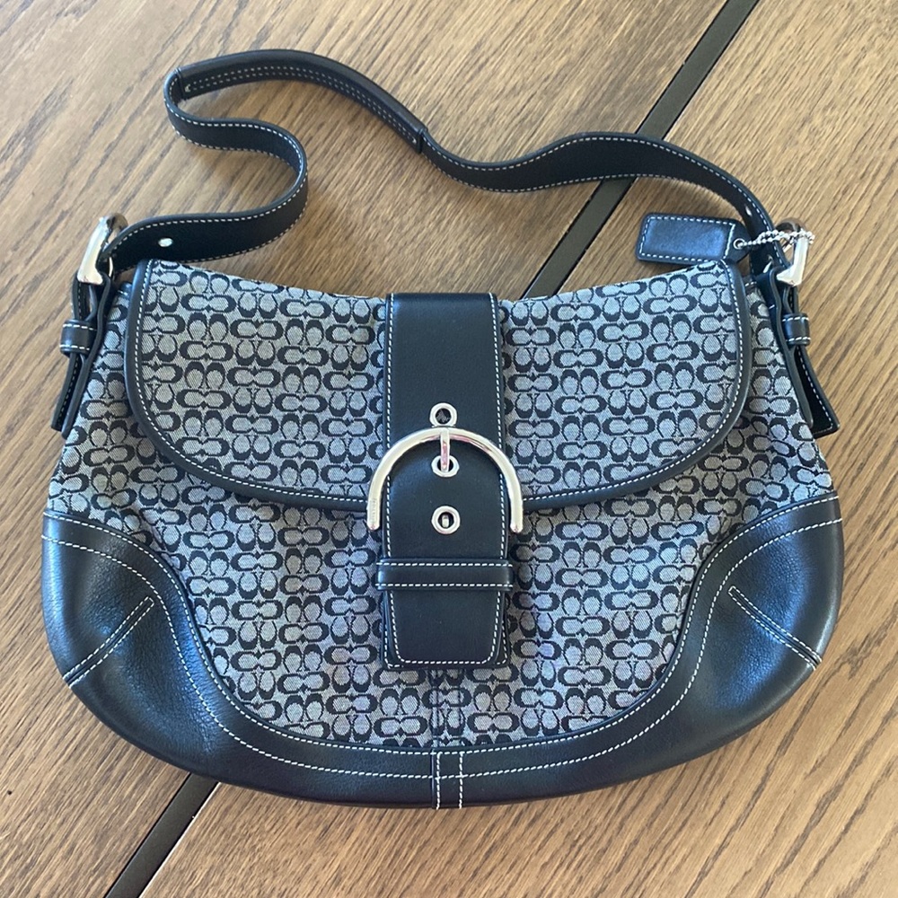 Coach Black Small Logo Hobo
